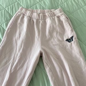 hollister ultra high rise pink sweats